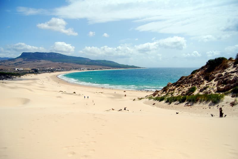 Dune on the beach of Bolonia in Cádiz