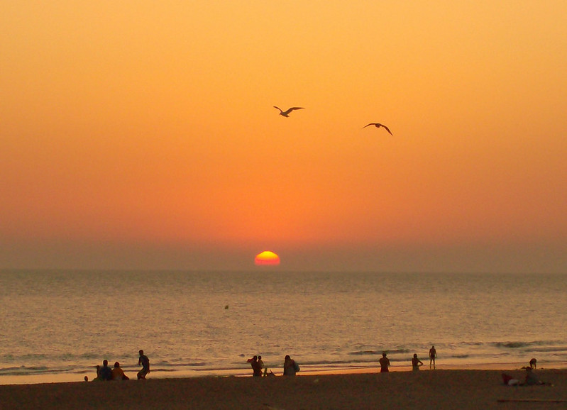 Puesta de Sol el Palmar en Cádiz